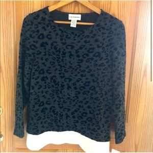 Cathy Daniels Petites Leopard Sweater MP NWT